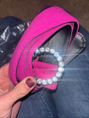 Women’s Hot Pink Rhinestone Circle Belt